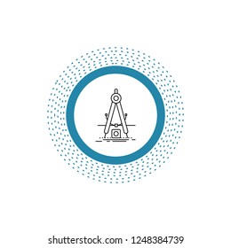 Design, measure, product, refinement, Development Line Icon. Vector isolated illustration