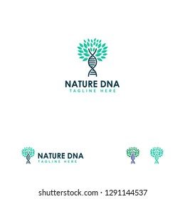 Design Medical DNA Helix Logo Template, Nature DNA logo template