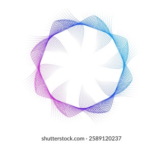 Design for Medical, Healthy Lifestyle, Fitness, Wellness, Organic for Web-design, Banner, Brochure. Icon, Logo, and Background made of Circular Dots, Lines, and Spirals. Patterns Vector Illustration