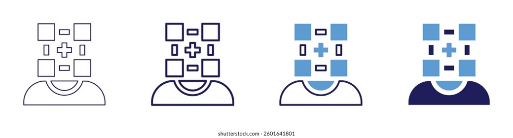 Design mentoring icon in 4 different styles. Thin Line, Line, Bold Line, Duotone. Duotone style. Editable stroke.