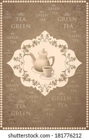 Design menu and drinks. Vintage style.