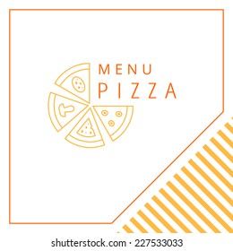 Design menu. Pizza menu. Vector isolated illustration.