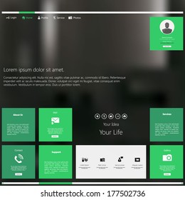 Design of the menu for a website. Creative web design 