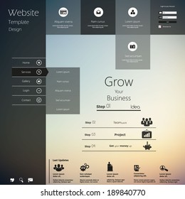 Design Of The Menu For A Website. Creative Web Design 