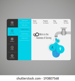 Design of the menu for a website. Creative web design 