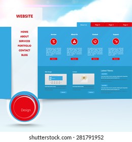 Design of the menu for a website. Creative web design 
