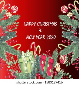 design merry christmas and happy new year with a green hue, which is very pretty. Hope you can congratulate with this design, thank you.
