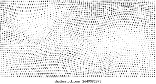 Design mesh dotted halftone gradient texture. Vanishing polka dot background abstract