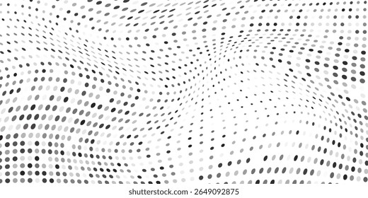 Textura de degradado semitono punteado de malla de diseño. Desvanecimiento de fondo de lunares abstracto diseño de arte simple