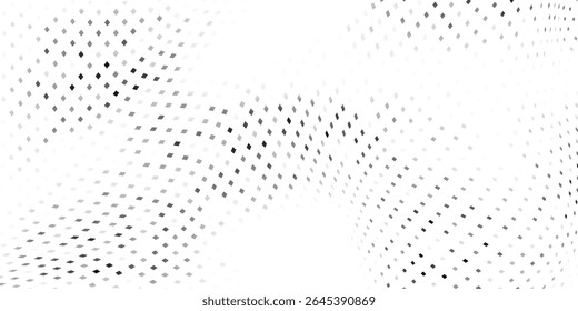 Design mesh the rectangle dotted halftone gradient texture. Vanishing polka dot modern abstract