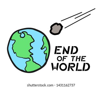 Design of meteorite falling in the earth