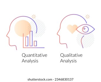 Design Methods - Qualitative and Quantitative Analysis - Stock Icon as EPS 10 File