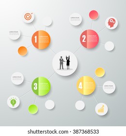 Design mind map infographic, Can be used for workflow, layout, number, options, steps, process