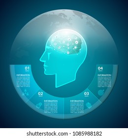 Design mind set infographic template, Brainstorming creative idea concept. vector illustration