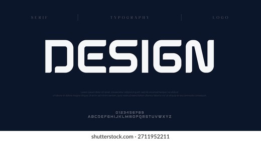 Design minimal creative tech logo alphabet fonts. Typography minimalist urban sans serif digital fashion future creative logos fonts. vector illustration
