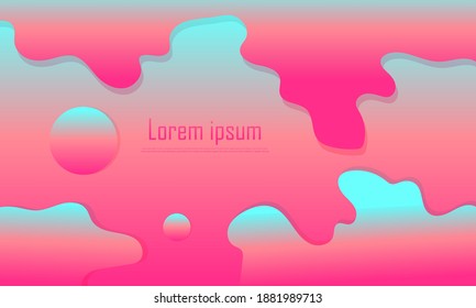 design minimalist fluid pink blue color background