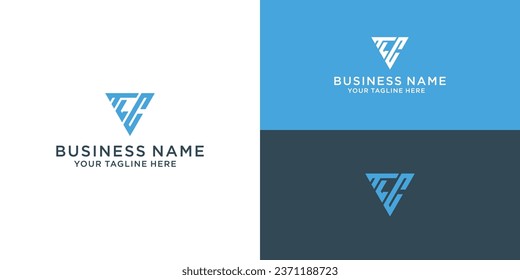design a minimalist monogram TLC in triangle shape logo suitable for your branding company, letter t, l, c