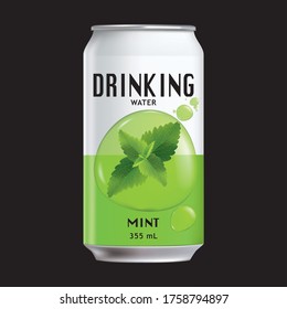 Design of mint water containing cans