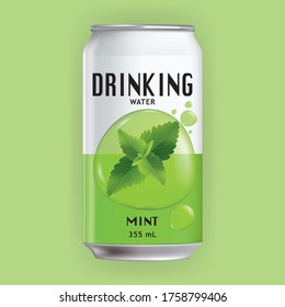 Design of mint water containing cans