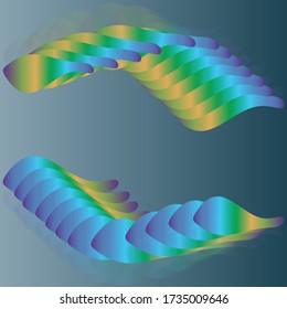 Design with a mirror to create a 3-dimensional effect.