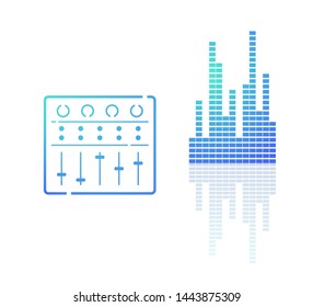 Design of mixer audio console icon
