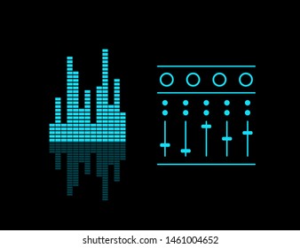 Design of mixer audio console icon