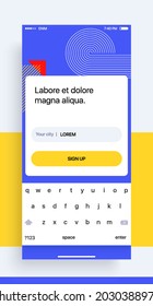 Design of the Mobile Application, UI, UX. GUI Taxi App with Login and Password input, and screens with Taxi Orders and Car Navigation in the City. GUI from set №1