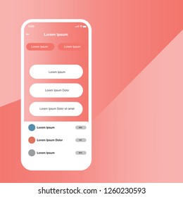 design of mobile applications, gentle background, vector	