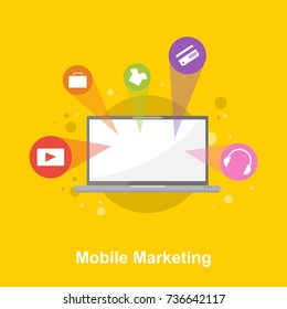 Design mobile marketing style collection