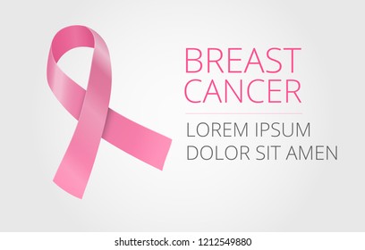 Design Mockup Breast Cancer Awareness Ribbon Stock Vector (Royalty Free ...