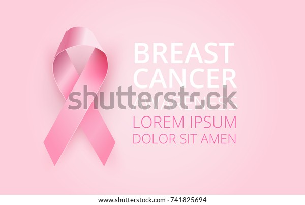 Download Design Mockup Breast Cancer Awareness Ribbon Stock Vector Royalty Free 741825694 PSD Mockup Templates