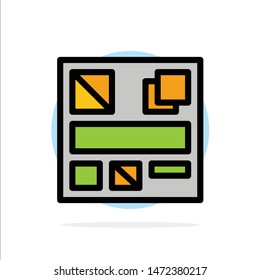 Design, Mockup, Web Abstract Circle Background Flat color Icon