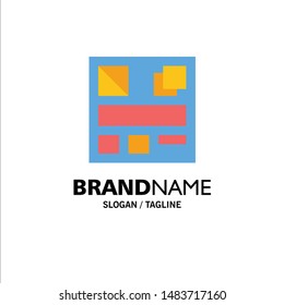 Design, Mockup, Web Business Logo Template. Flat Color