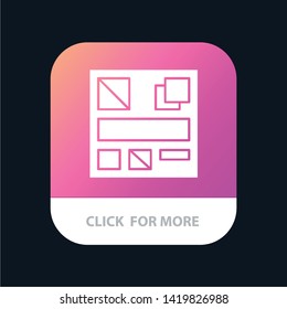 Design, Mockup, Web Mobile App Button. Android and IOS Glyph Version