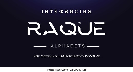 Design Modern abstract digital alphabet font. Minimal technology typography, Creative urban sport fashion futuristic font and with numbers. vector illustration.