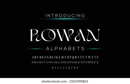 Design Modern abstract digital alphabet font. Minimal technology typography, Creative urban sport fashion futuristic font and with numbers. vector illustration