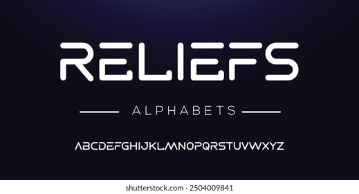 Design Modern abstract digital alphabet font. Minimal technology typography, Creative urban sport fashion futuristic font and with numbers. vector illustration.
