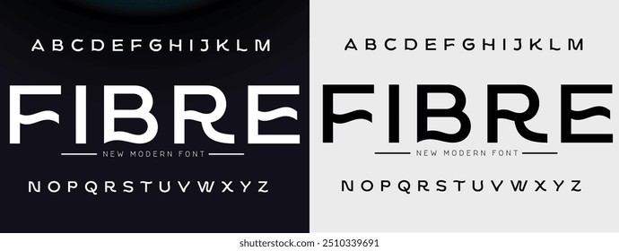 Design Modern abstract digital alphabet font. Minimal technology typography, Creative urban sport fashion futuristic font and with numbers. vector illustration.