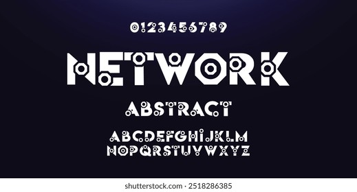 Design Modern abstract digital alphabet font. Minimal technology typography, Creative urban sport fashion futuristic font and with numbers. vector illustration.