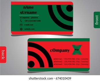 Design Modern Creative and Clean Template. Show front and back of card. Concept smart start up for business.