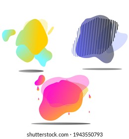 Design modern elements buble colored shapes and lines. Gradient abstract banner with flowing fluid shapes. logo design, t shirt,Vector