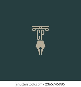design modern legal attorney law firm lawyer advocate consultancy business logo vector
