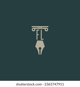 design modern legal attorney law firm lawyer advocate consultancy business logo vector
