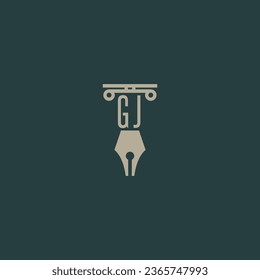 design modern legal attorney law firm lawyer advocate consultancy business logo vector
