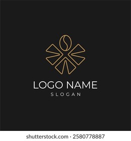 DESIGN MODERN LOGO TRI LINE COFFEE SHOPTEMPLATE