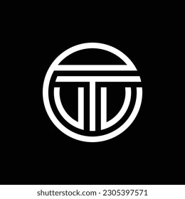design a modern and luxurious minimalist logo letter T with circle