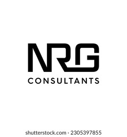 design a modern and luxurious minimalist logo letter NRG