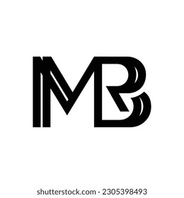 design a modern and luxurious minimalist logo letter MRB