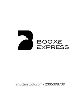 design a modern and luxurious minimalist logo letter B with bird