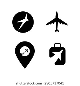 design a modern and minimalist logo for Airplane routes Travel vector icon.